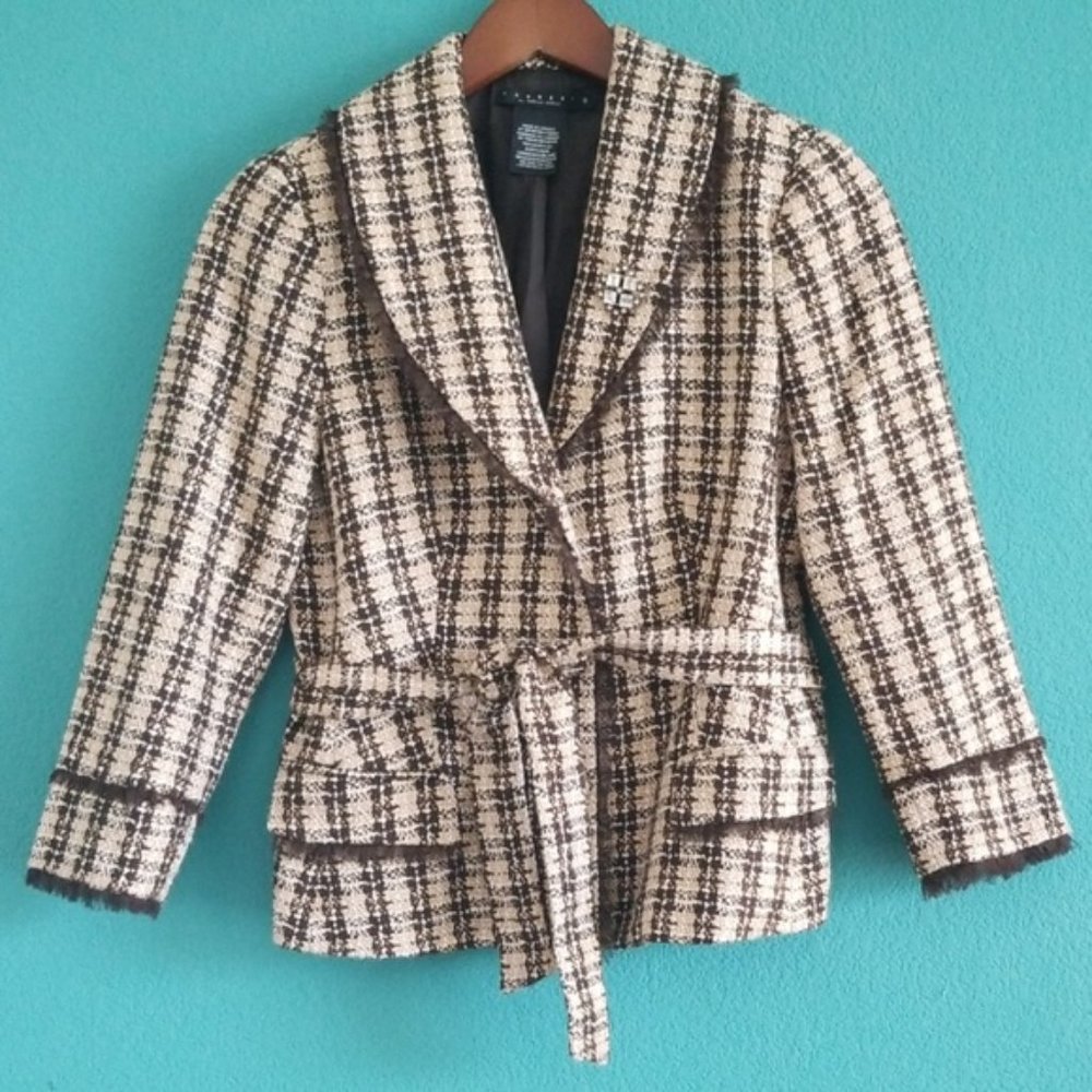 {Laundry by Shelli Segal} Pink Plaid Skirt Set